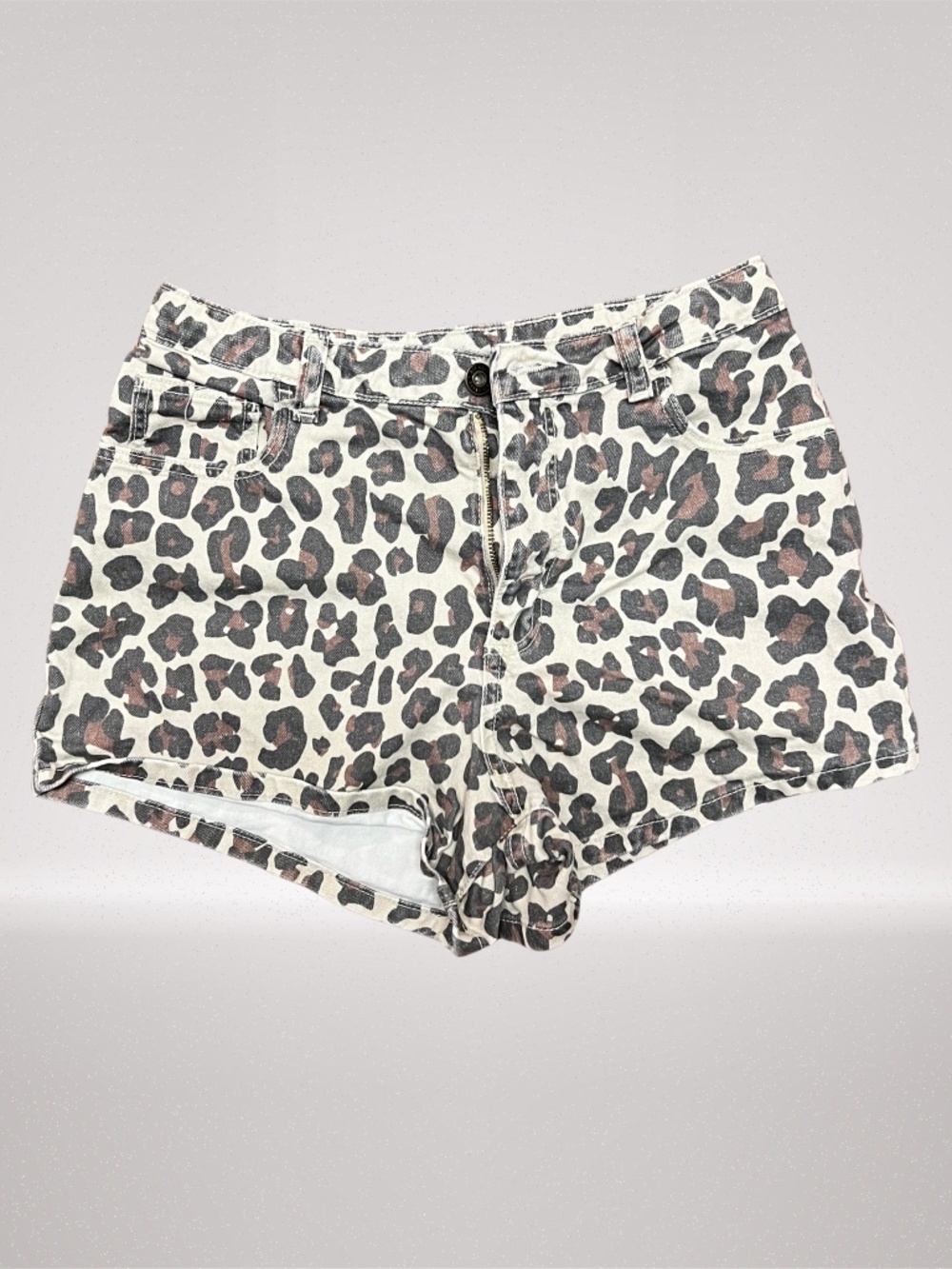art class Girls XL 14 Leopard Print Denim Shorts High Rise